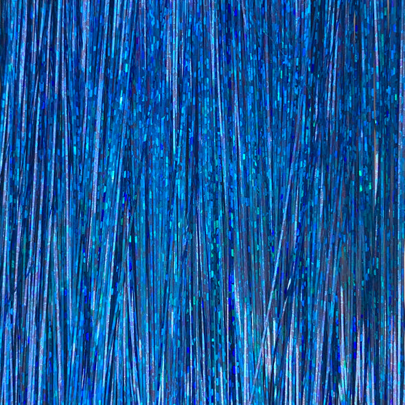 Royal blue hair tinsel - 48 inches long and comes in a pack of 120 strands.