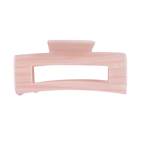 Image of peach midi hair claw on white background