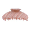 Image of midi hair claw in peach on white background