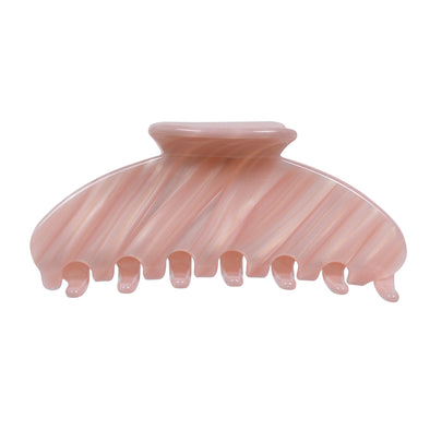 Image of midi hair claw in peach on white background