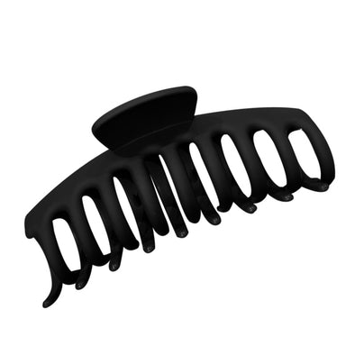 Large black hair claw in matte acrylic.