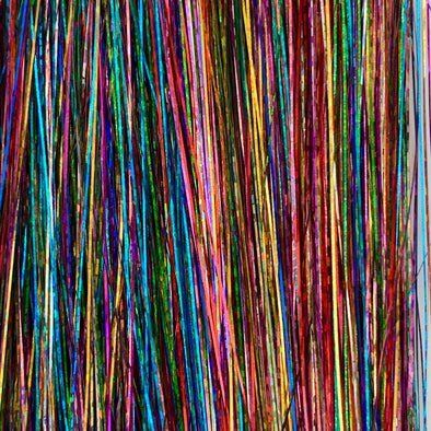 Rainbow sparkle hair tinsel - 48 inches long and comes in a pack of 120 strands.