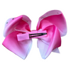 Pink ombre diamante bow made from grosgrain ribbon.