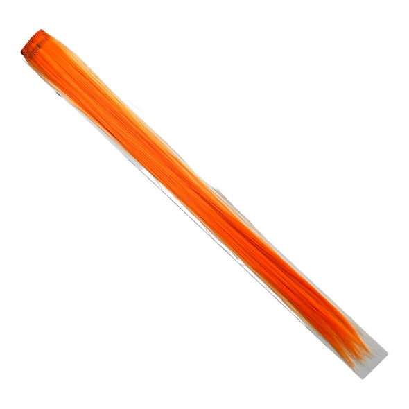 Clip-in hair extension in light orange.