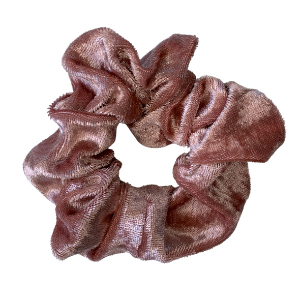 Pink - Evie Scrunchie (Blush)Colour/Pattern: Blush.  Material: Velveteen.  Dimensions: Material width approximately 4cm.  Made by us in Bondi Beach.