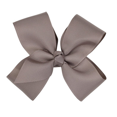 Brown chocolate mocha hair bow made with grosgrain ribbon material.