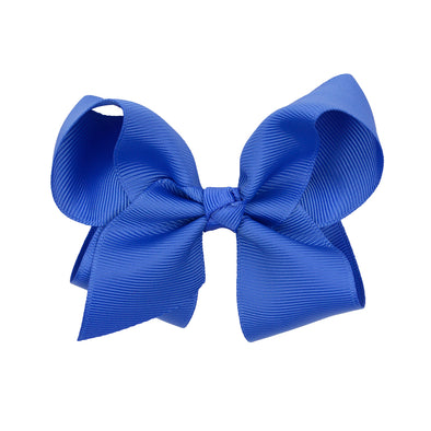 Royal blue bow. Size: 100mm x 80mm (approx 3 1/2 inches)  Ribbon width: 37mm.