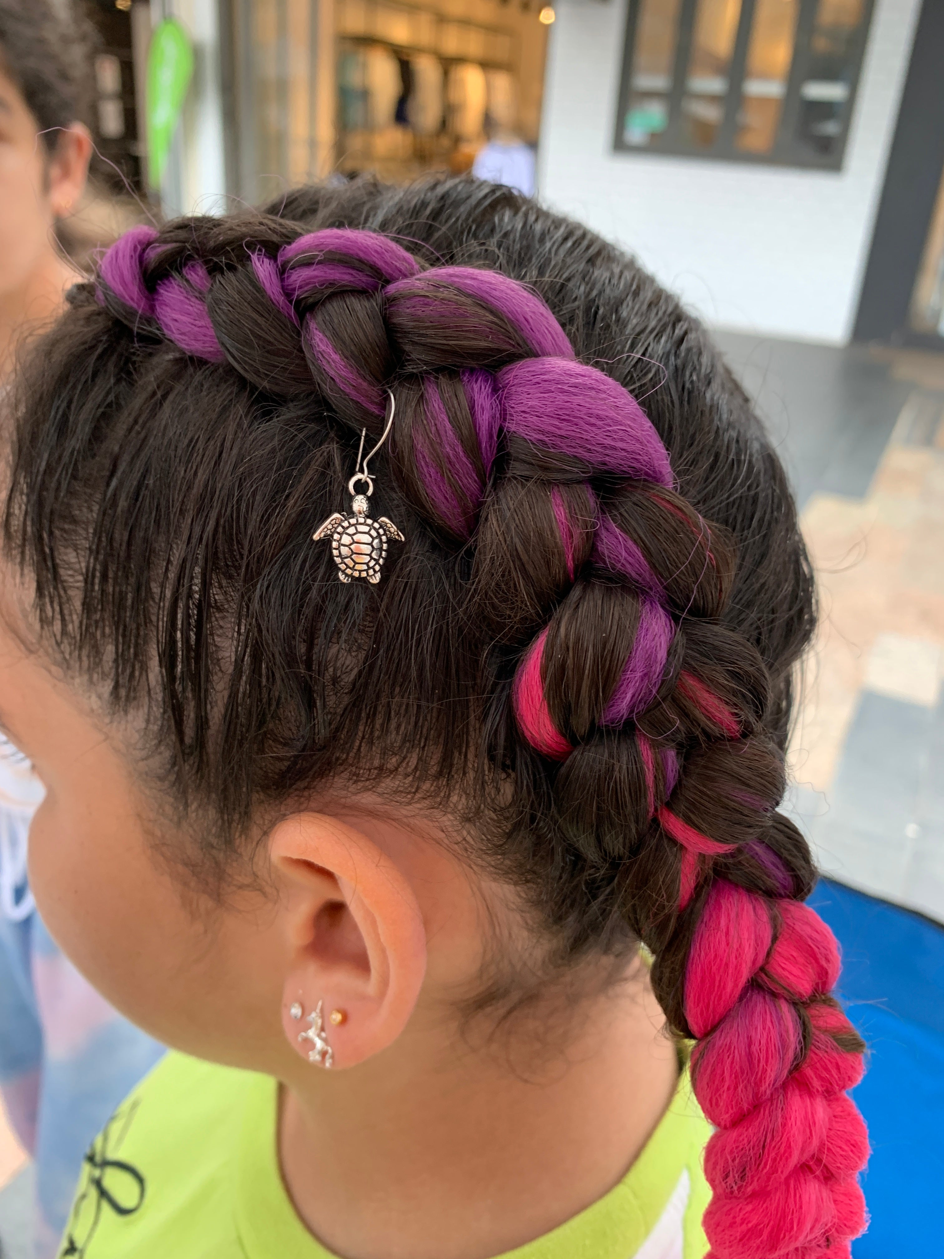 Rainbow colour hair extension on elastic – Larzy Pty Ltd